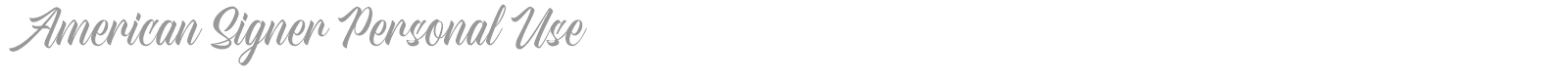 American Signer font preview